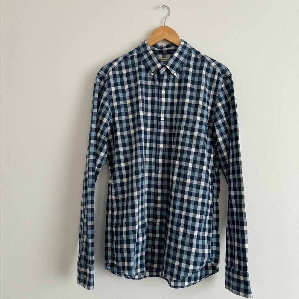 J Crew Slim Plaid Cotton Button Down Shirt
